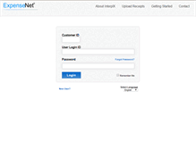 Tablet Screenshot of expensenet.interplx.com